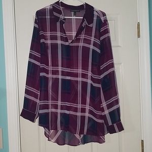 Lane Bryant plaid top